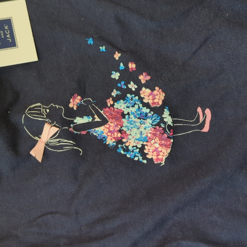 NEW w/ tags Janie and Jack Girl's Scoop Neck Floral Girl Long Sleeved Shirt - Picture 3 of 9